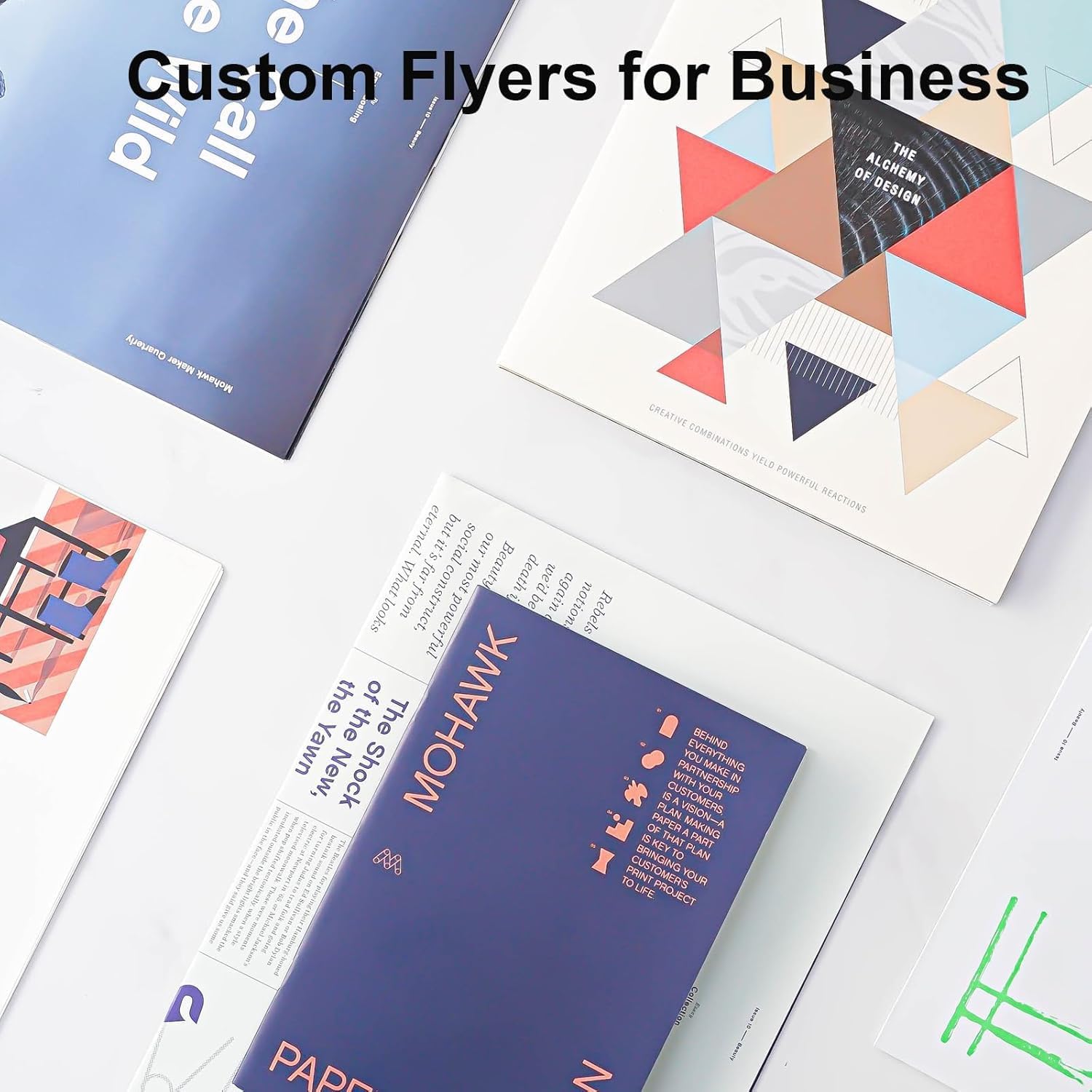 Custom Flyers for Small Business, Premium Paper Flyers, 2 Side Printing, 30-200 pcs, 4 Szies, Upload Your Design (5.5x8.5 in)