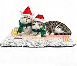 MORA PETS Self Heating Cat Bed Washable Heated Cat Blanket Washable Warming Pet Pad Electric-Free Heat Bed Puppy Cushion Thermal Dog Bed Mat Non-Slip 74 x 47cm
