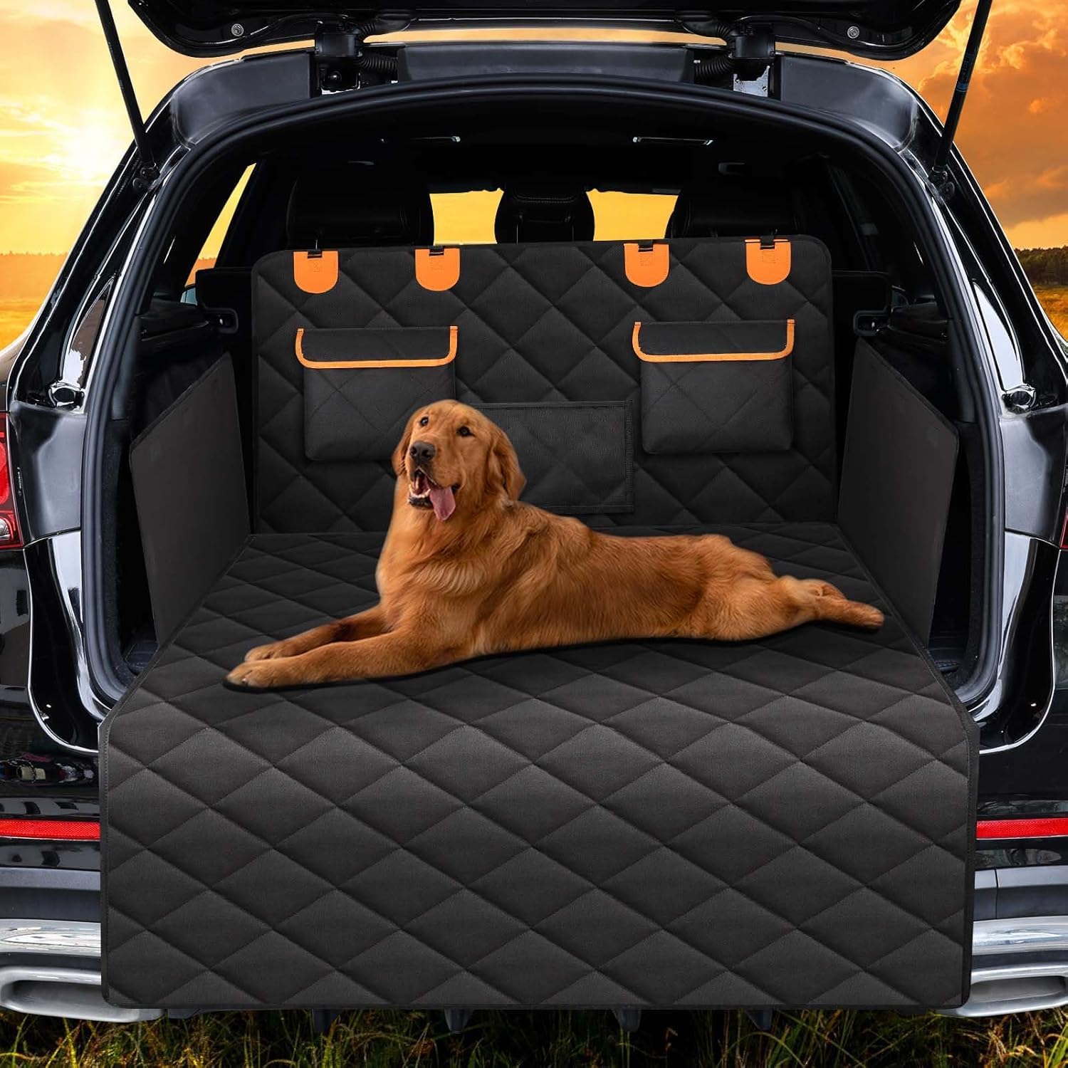 Protection Coffre Voiture Chien pour BMW i3 i4 i5 i7 i8 IX iX1 iX2 iX3 iX5, Imperméable Antidérapant Pliable Animaux Compagnie Intérieurs Accessoires