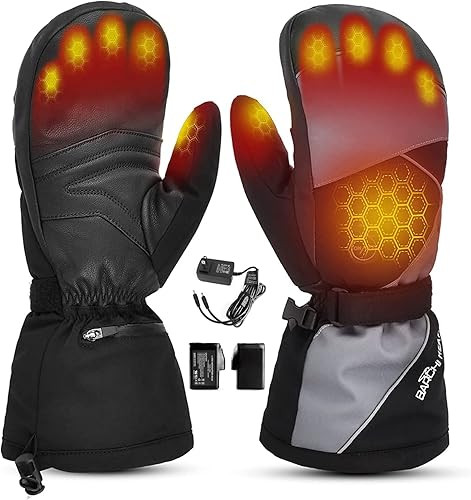Guantes térmicos para hombres y mujeres, calentadores de manos de invierno, batería recargable de 7.4 V, batería táctil, resistentes al agua,
