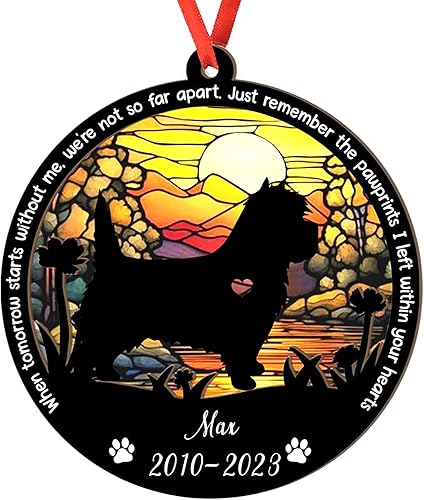 Miniatura 80 de Adorno personalizado para atrapasoles Bichon Frise, Bichon Frise Sun Catcher Adorno de Navidad – Regalo para perro amante, Bichon Frise 3D 2 capas