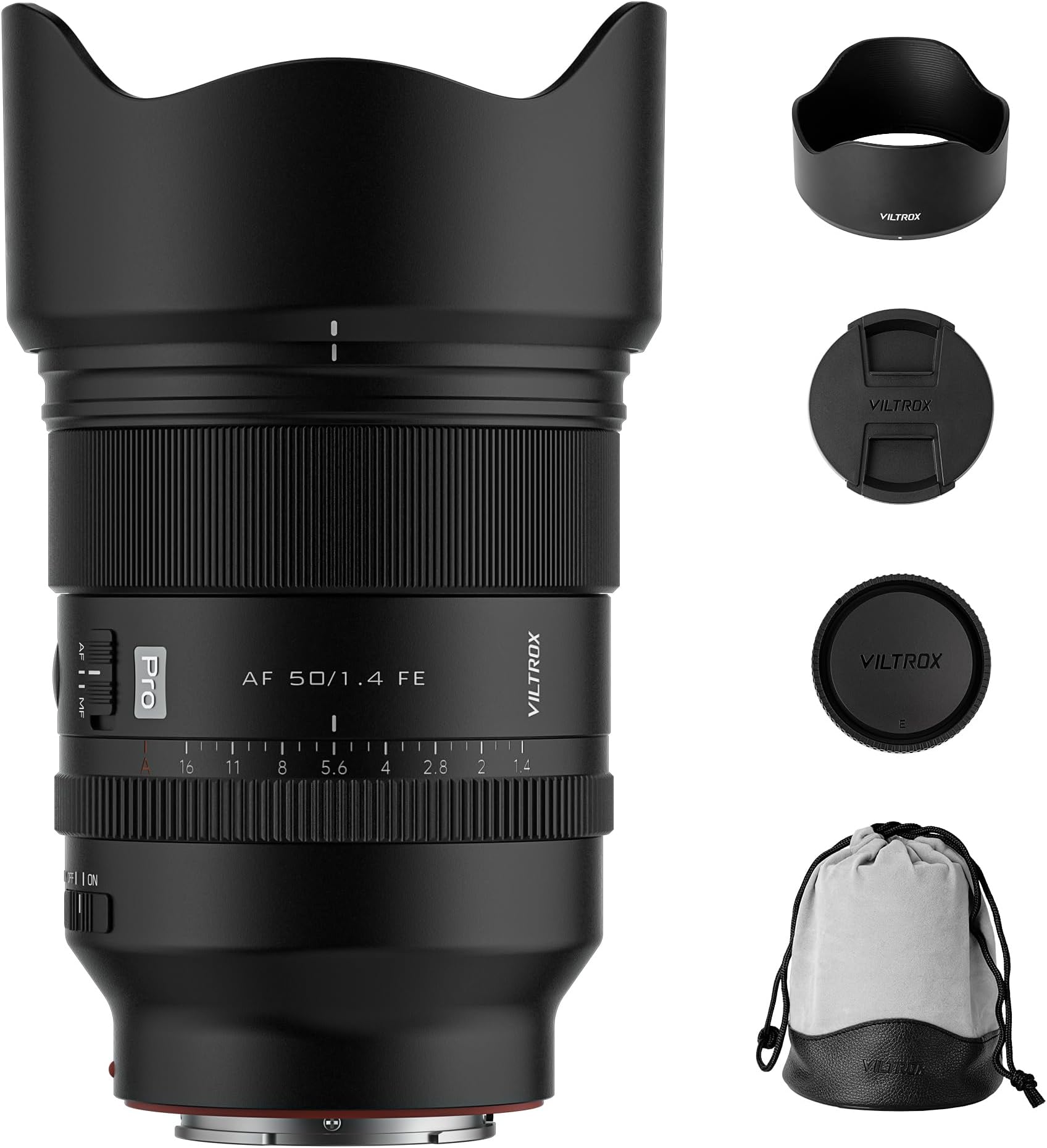 AF 50mm F1.4 Pro FE Lens for Sony E Mount, 50mm f/1.4 Auto Focus Portrait Prime Full Frame Lens with HyperVCM Motor Compatible with Sony Camera a7IV a7RV a9II a7CII ZVE1 A1 a6700 a6400