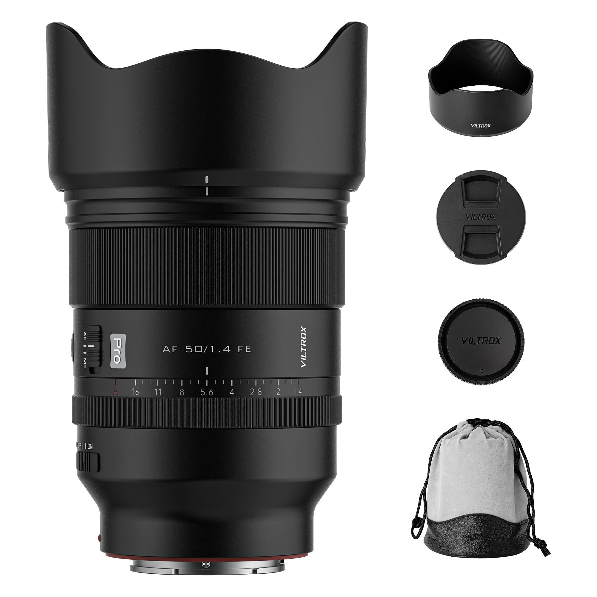 AF 50mm F1.4 Pro FE Lens for Sony E Mount, 50mm f/1.4 Auto Focus Portrait Prime Full Frame Lens with HyperVCM Motor Compatible with Sony Camera a7IV a7RV a9II a7CII ZVE1 A1 a6700 a6400