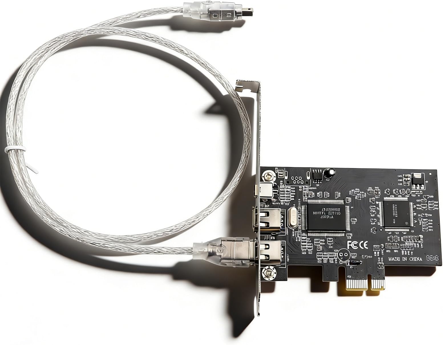 Denash Firewire Pci Express Card, Pci-E 1394A Ieee 1394 Controller Card With Cable, Port Cards, For Windows
