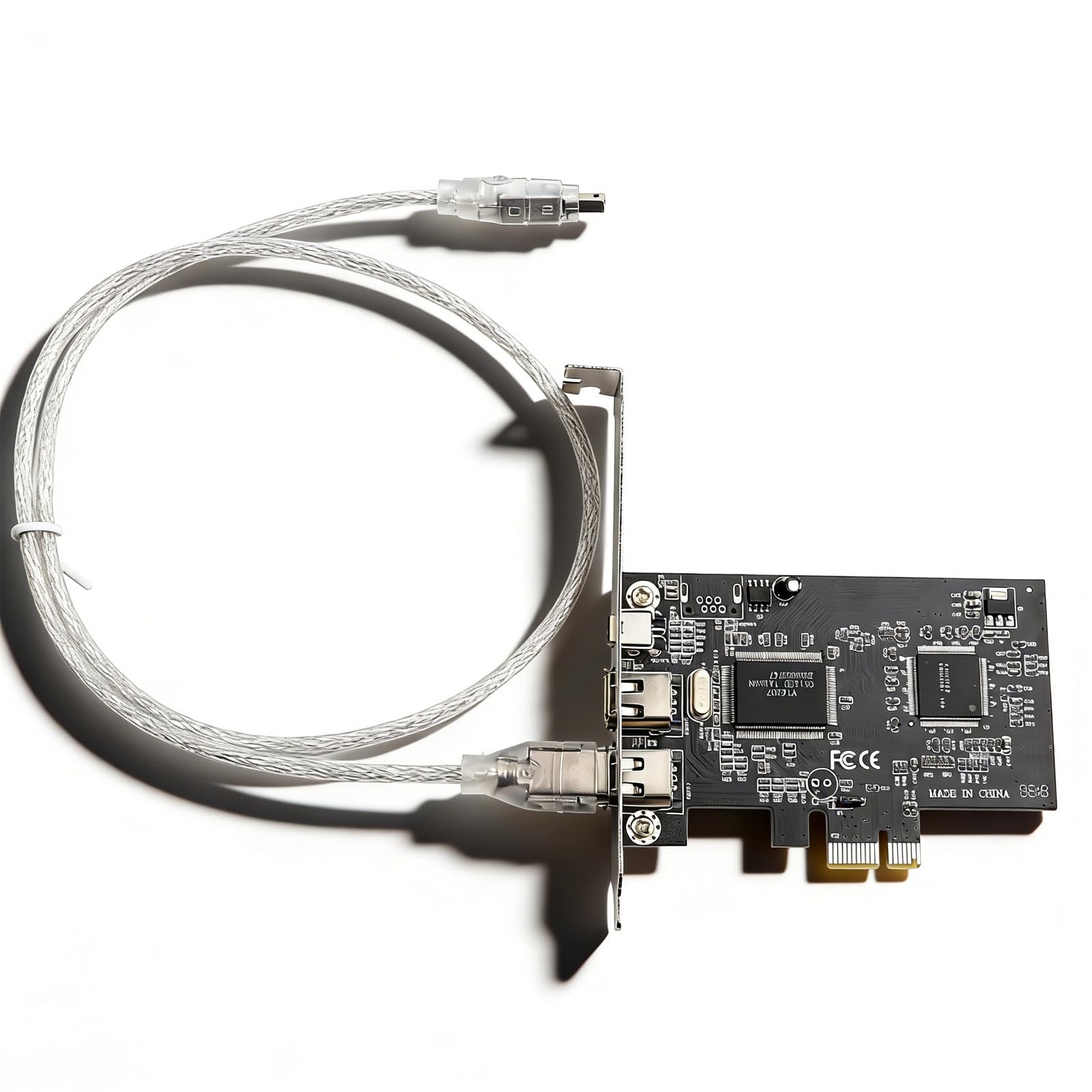 Denash Firewire Pci Express Card, Pci-E 1394A Ieee 1394 Controller Card With Cable, Port Cards, For Windows