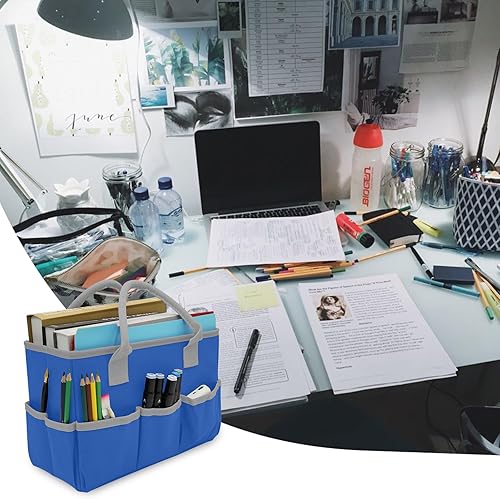 Miniatura 5 de Organizador de arte bolsa de almacenamiento de manualidades con bolsillos y montones organizador de transporte de tela Oxford para profesores