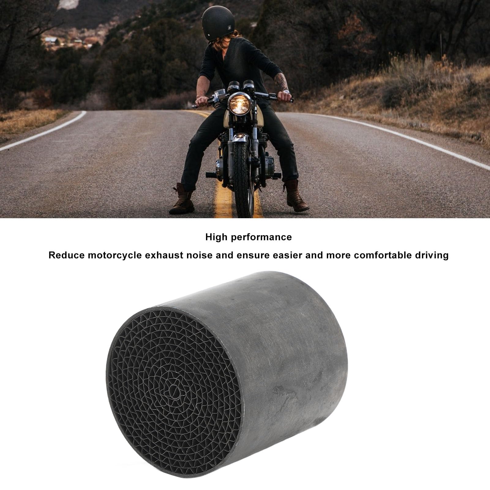 Katalizator Rury Wydechowej Motocykla, Przedni Tłumik Wydechowy Ze Stali Nierdzewnej Uniwersalny Do Motocykla(48 * 50mm)