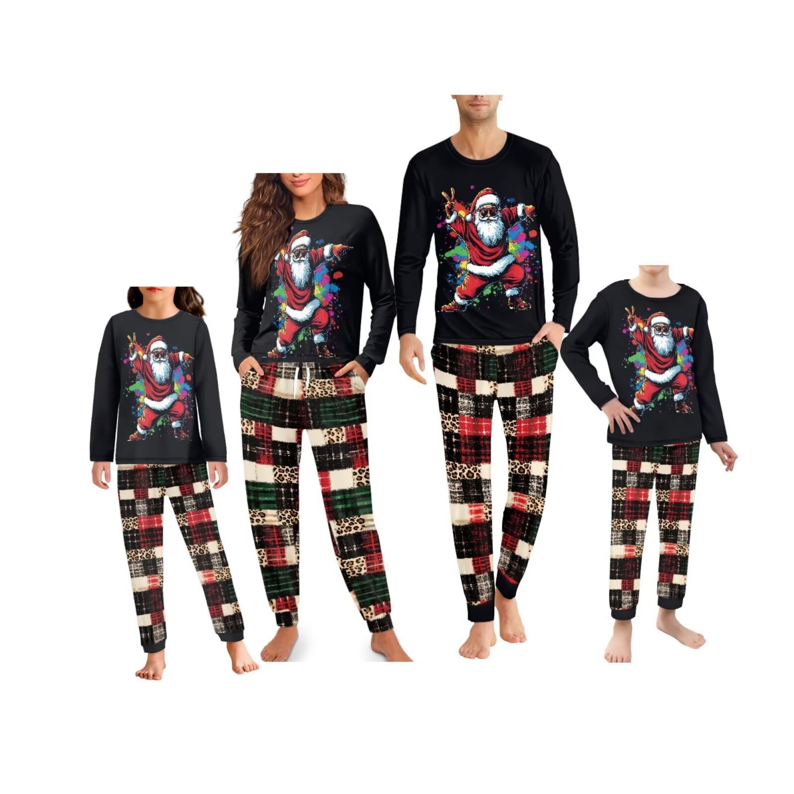 yuvamagimo Family Pjs Matching Sets Christmas for Daily or Holiday Soft Comfy Loose-picture-19