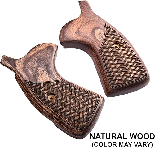 Miniatura 9 de Altamont - S&W K and L Round Revolver Grip  Altai Round Butt to Square Butt Conversion Grip  Empuñaduras de madera real para revólveres redondos S&W