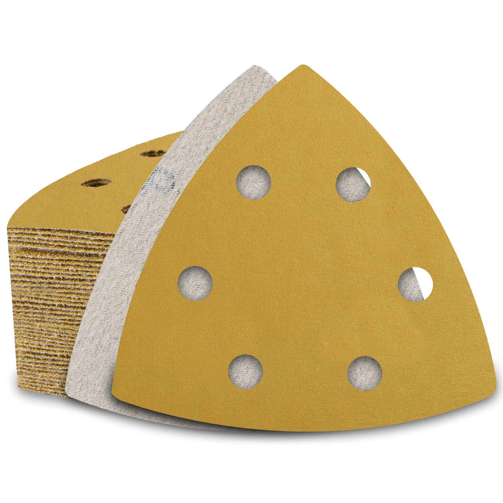 PMIQSA 800 Grit Delta-Triangle Sanding Sheets 93mm Detail Sander Pads