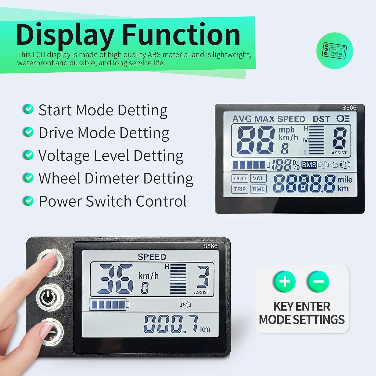Centralina bici elettrica 36V 250W Brushless motor controller Electric Scooter Control Unit Brushless Motor Controller + Display (36V/48V 250/350W).