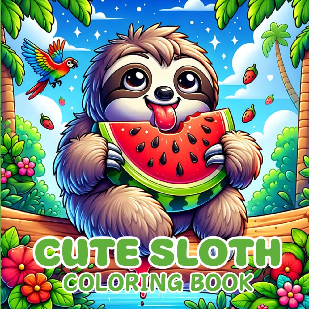 Cute Sloth Coloring book: Bold and Easy For Beautiful Lazy Sloth Lovers For Kids and Adults