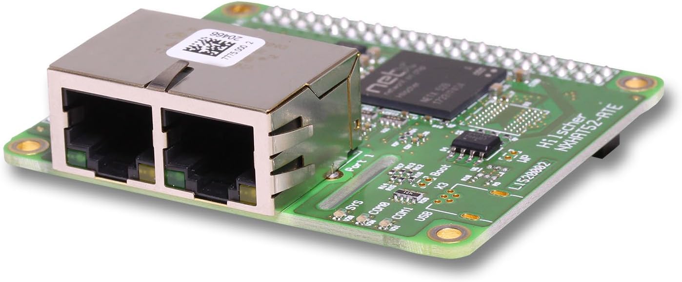 netHAT 'NHAT 52-RE', Real-Time Ethernet Expansion for Raspberry Pi in HAT format, PROFINET, Ethernet/IP, EtherCAT, Hilscher netX 52 Technology