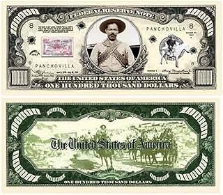50 Pancho Villa Collectible Bills with Bonus â€œThanks a Millionâ€ Gift Card Set