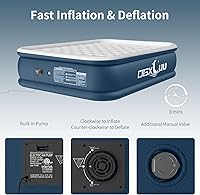 Vista 7 de OGXCUU Colchón de aire Queen con bomba integrada, colchones de aire completo, colchón inflable con autoinflado/desinflado, cama inflable superior