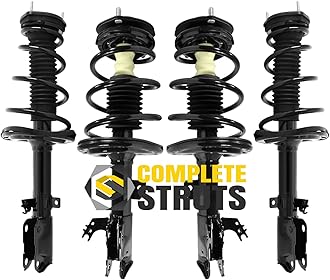 Front & Rear Quick Complete Struts Assembly with Coil Springs Replacement for 2012-2017 Toyota Camry SE, XSE, Hybrid SE (Set of 4)