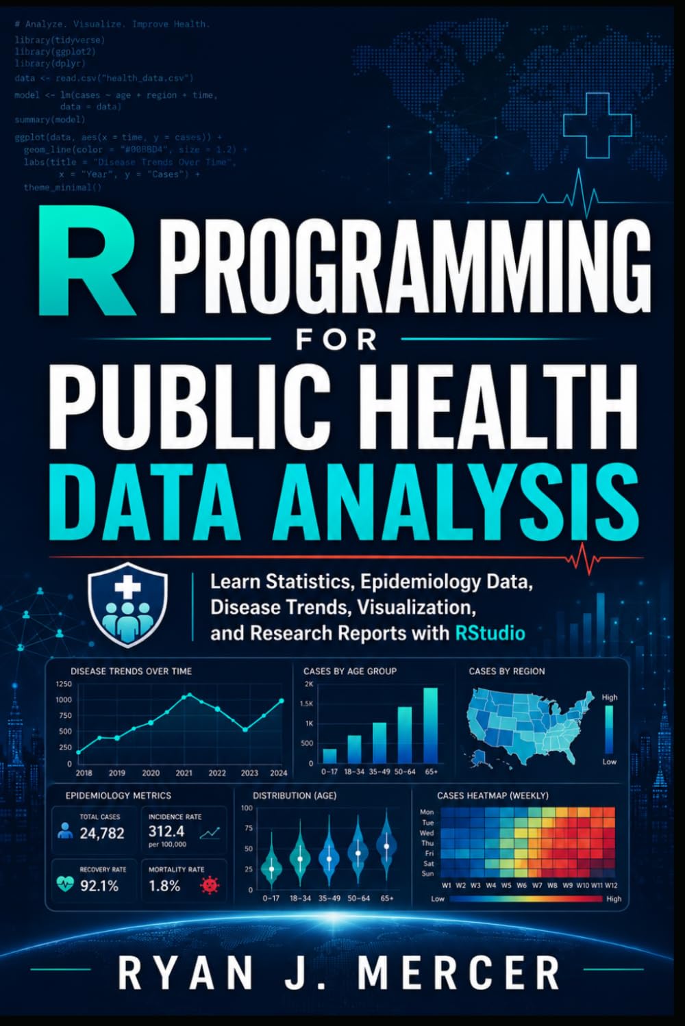 R Programming for Public Health Data Analysis: Learn Statistics, Epidemiology Data, Disease Trends, Visualization, and Research Reports with RStudio (Computer Programming Made Easy)