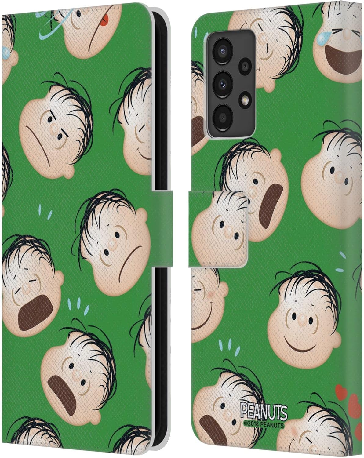 Head Case Designs Officially Licensed Peanuts Linus Character Patterns Leather Wallet Case Compatible with Samsung Galaxy A13 (2022)