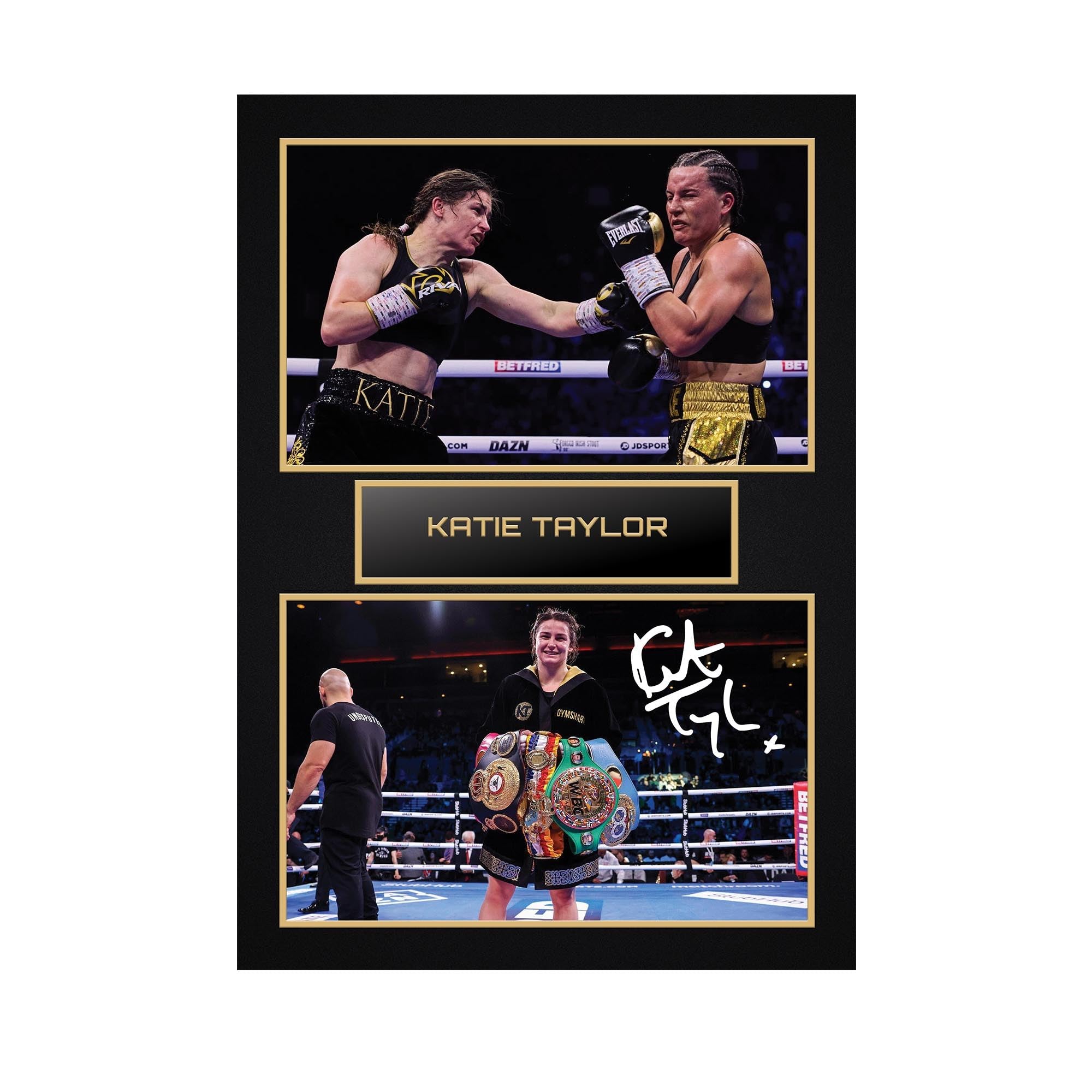 Katie Taylor Boxing Printed Autograph Memorabilia - Framed Gift A4 Unframed