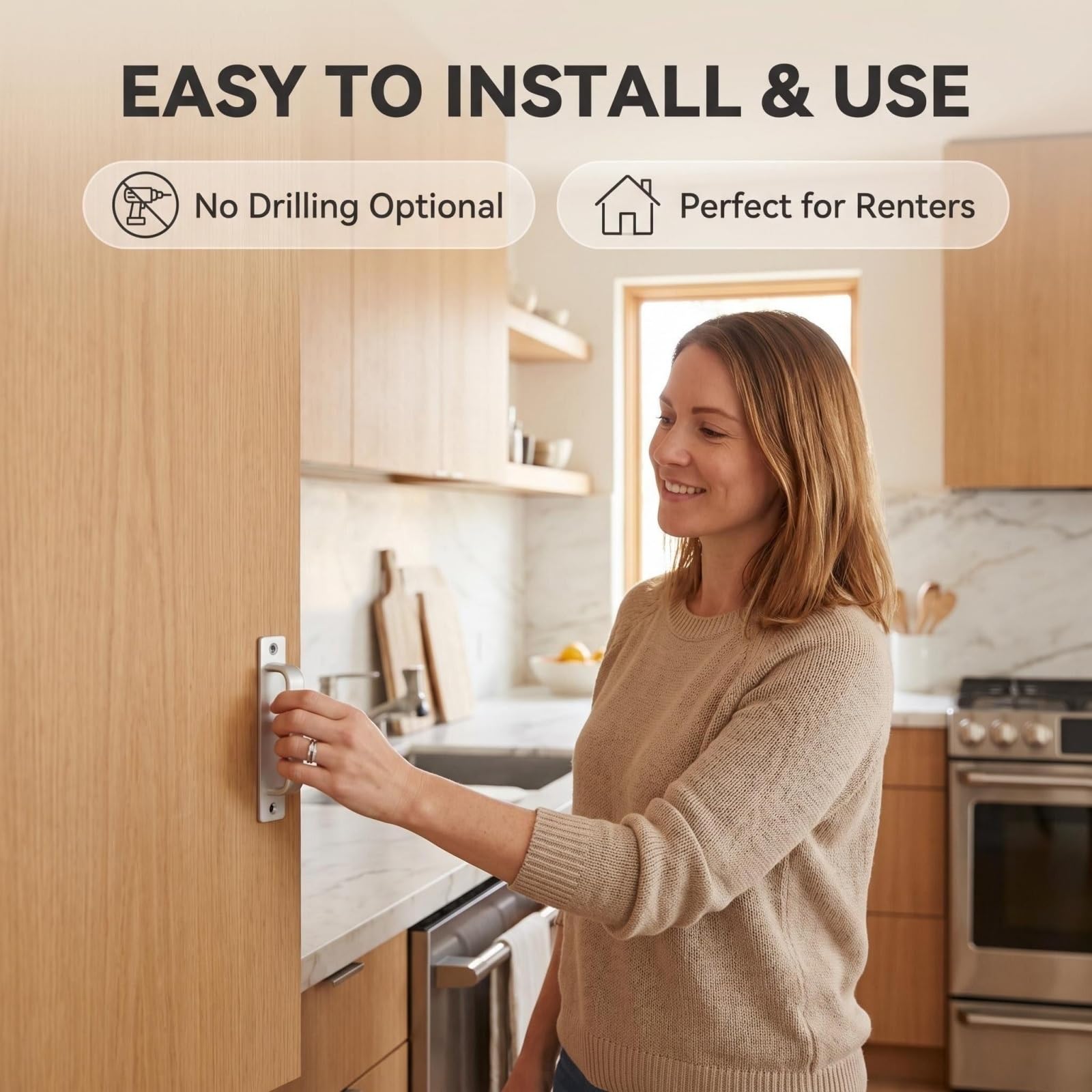Maniglie per porte, in lega di alluminio, confezione da 20 maniglie dritte impermeabili e antiruggine, per mobili da cucina, armadi, mobili per la casa, include accessori per l'installazione