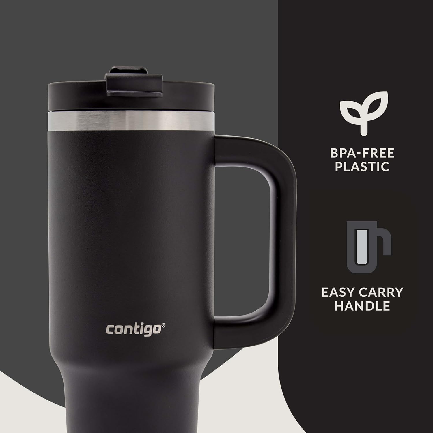 Contigo Streeterville 30oz Tumbler, Stainless Steel Vacuum Insulated, Leak-Proof, Cold for 29 Hours, Fits in cupholders, Licorice - Image 4