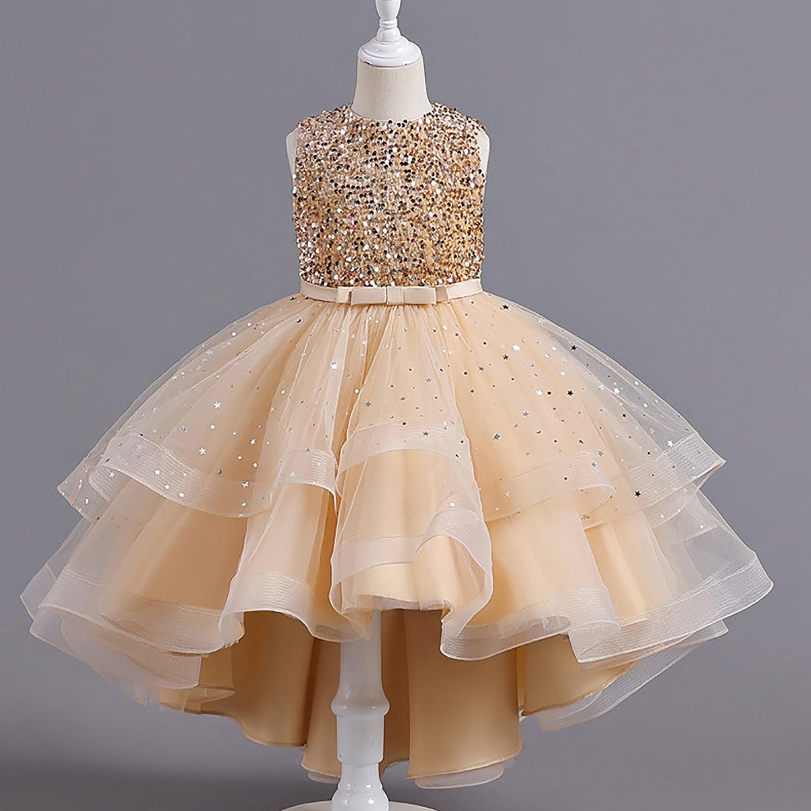 Ragazze Formale Vestito Concorso Compleanno Principessa Abiti Da Festa Damigella D'onore Matrimonio A Livelli Una Linea Tulle Tutu Vestito Bambini Vestiti A15