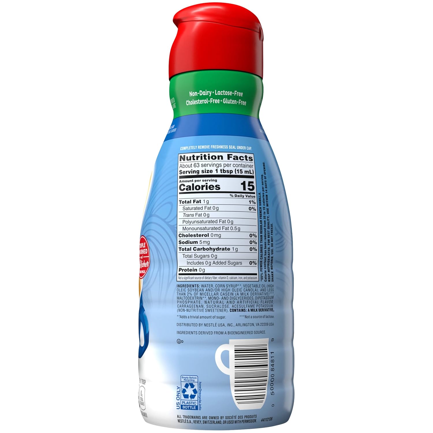 Buy Nestle Coffee mate Zero Sugar French Vanilla Creamer Triple Churned Liquid for Warm, Rich