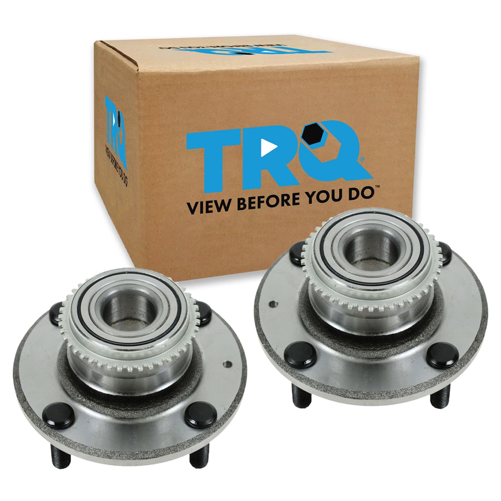 TRQ Rear Left and Right Wheel Bearing and Hub Assembly Set 2 Piece