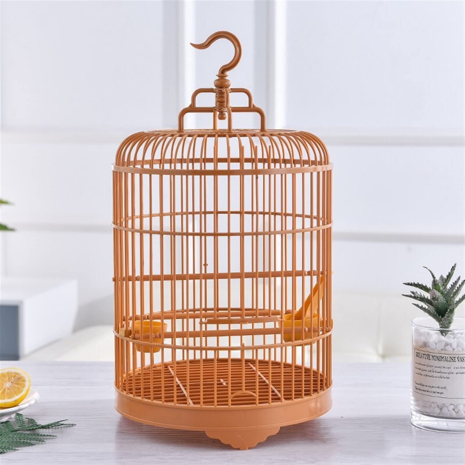 Vogelhaus Käfig Klassische Runde Vogelkäfig Kunststoff Vogel Reise Trägerhaus for Papageien Lovebird Sittiche Kleines Vogel Zubehör Vogelvoliere Vogelkäfig
