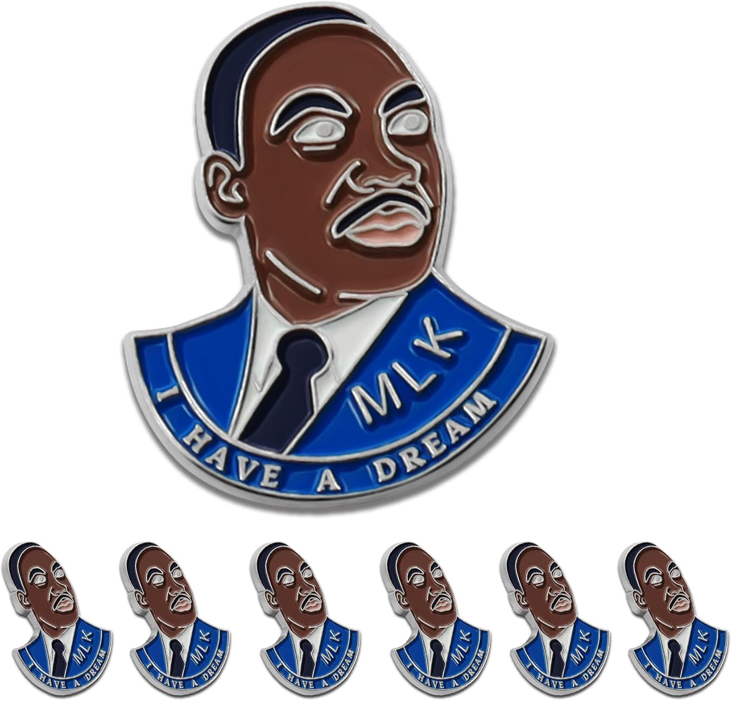 10/20/50/100Pack MLK Martin Luther King Lapel Pins Bluk-Raise Awareness and Fight for Equality - Civil Rights Movement Brooch Badge Souvenir Pin Gift For Men Women Clothes Bags Hats