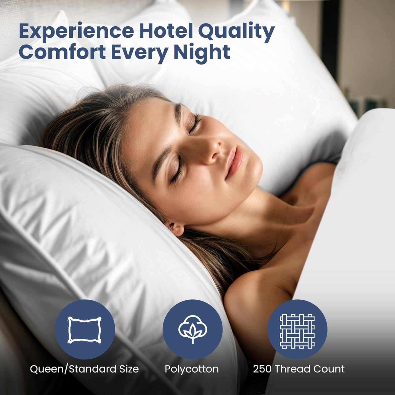 Linteum Textile Pillowcases – 12 Pack White Pillowcase Set 250 Thread Count – Wrinkle, Shrinkage Resistant (Standard/Queen, White)