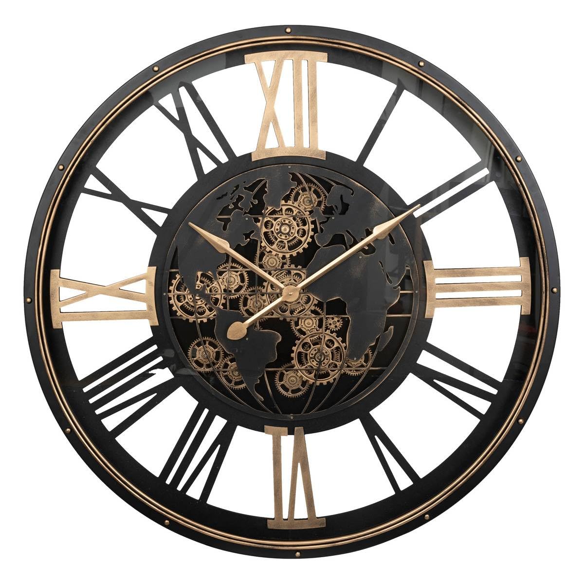 Horloge murale style industriel pour salon et bureau grand modèle Clark