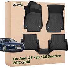 Car Floor Mats Replacement for Audi A6 /A6 Quattro /S6 2012-2018 All Weather Black Custom Fit Heavy Duty Liners Coverage Odorless TPE Interior Accessories for Dad