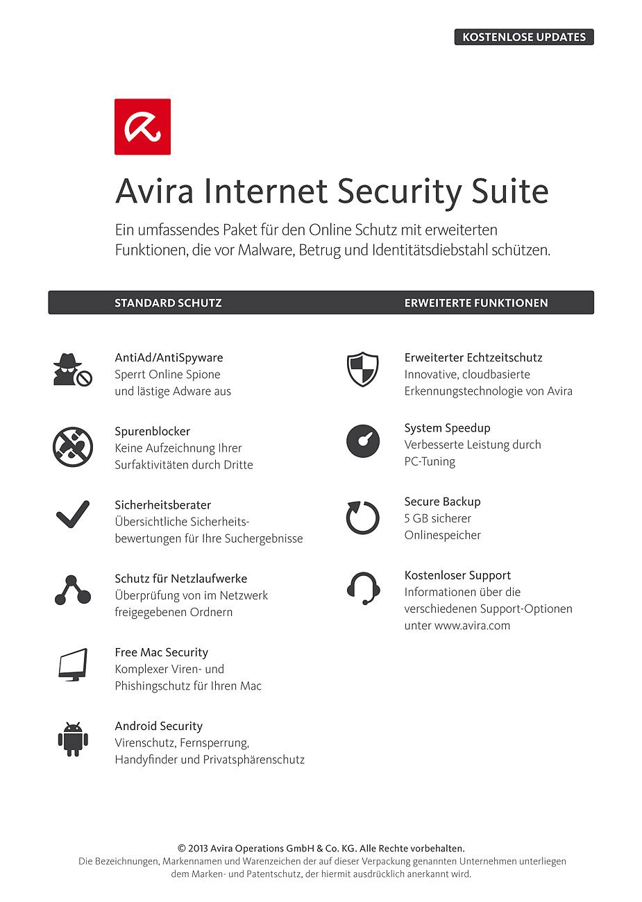 Avira Internet Security Suite 2014 - 1 PC / 1 Jahr