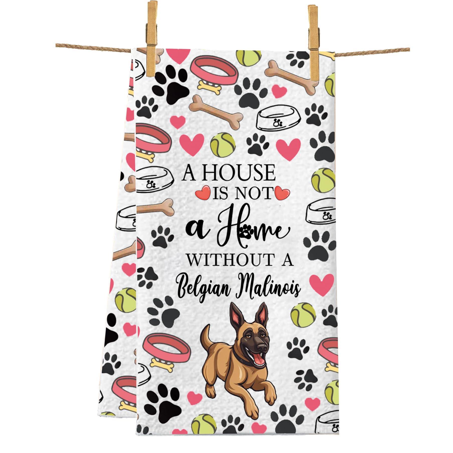 Serviette de cuisine malinois belge PXTIDY pour amoureux des chiens