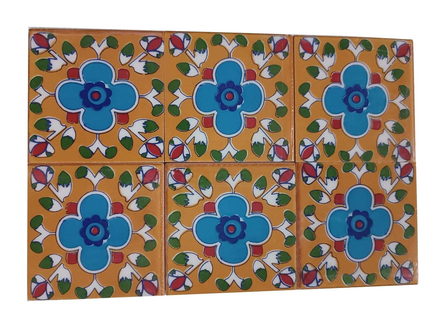 Shiv Kripa Blue Pottery Home Decorative Ceramic Wall Hanging Tile