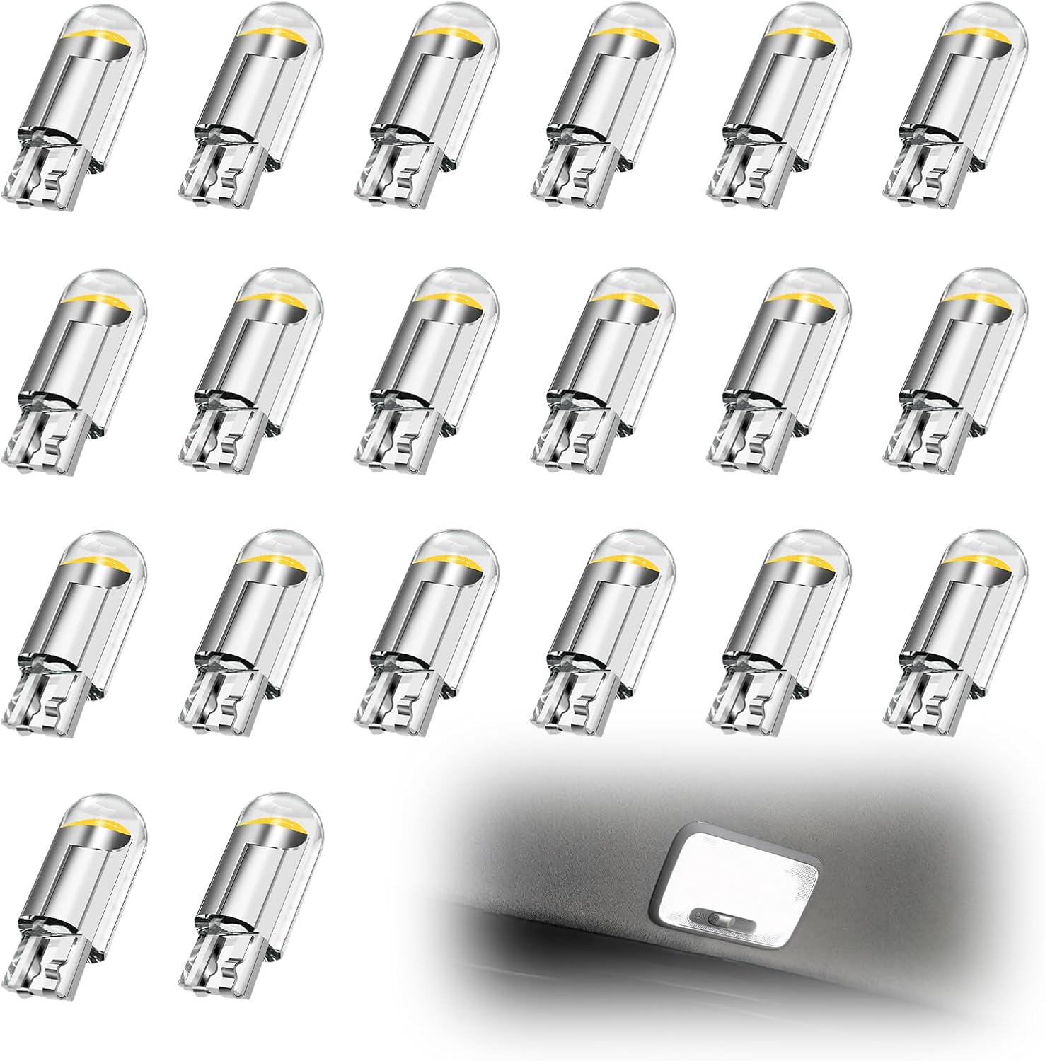 20 Ampoules LED T10 12V Blanc 6000K - Vyksten