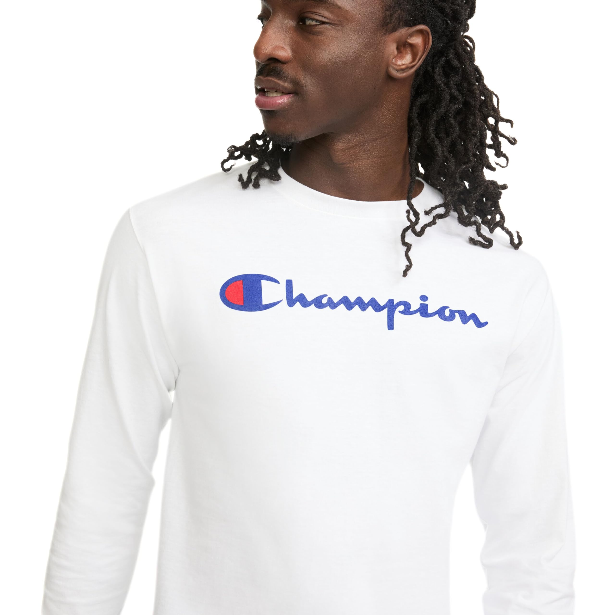 Champion Maglietta Classica in Jersey LS Grafica T-Shirt Uomo (Pacco da 1)