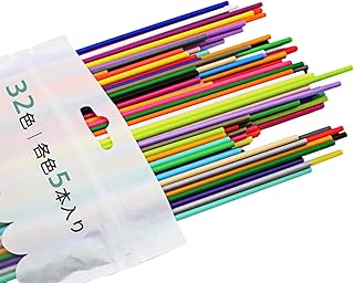 32色 160本セット PCL 3Dペンフィラメント詰め替え 教育機関推奨 3Doodler Start+専用PCLフィラメント 各色5本×15cm(合計2400cm)低温印刷対応 供向け安全認証済み クリエイティブ教材用詰替えパック