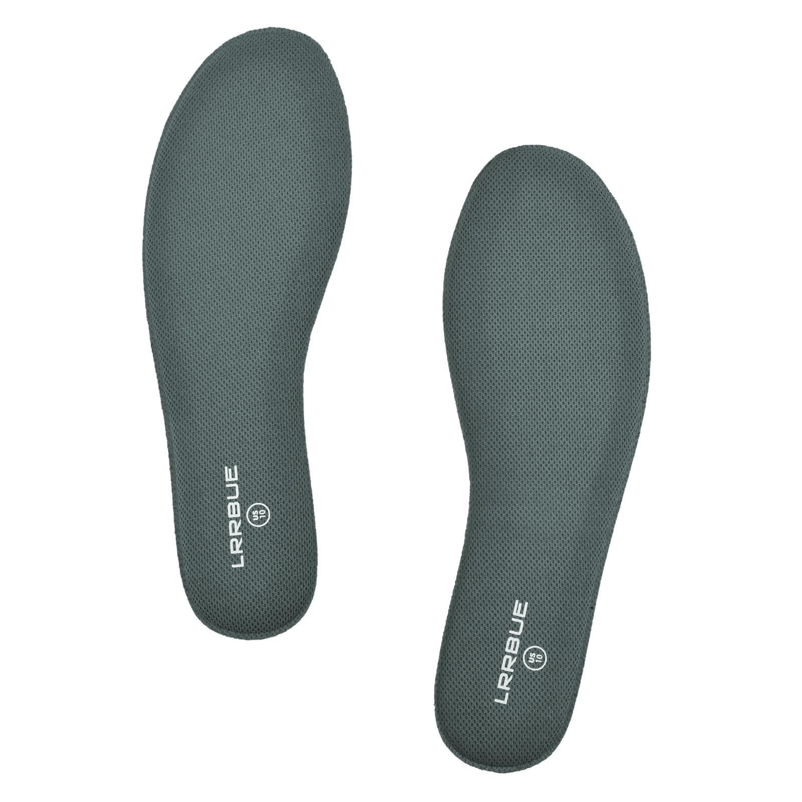 LRRBUE Insoles Men, Memory Foam Shoe Insoles, Shock Absorbing and Foot Pain Relief, Replacement Insoles for Work Boot, Running Shoes, Sneakers,