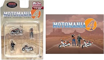 American Diorama 164 scale compatible with Motomania Figure Set No.4 With 2 Bikes