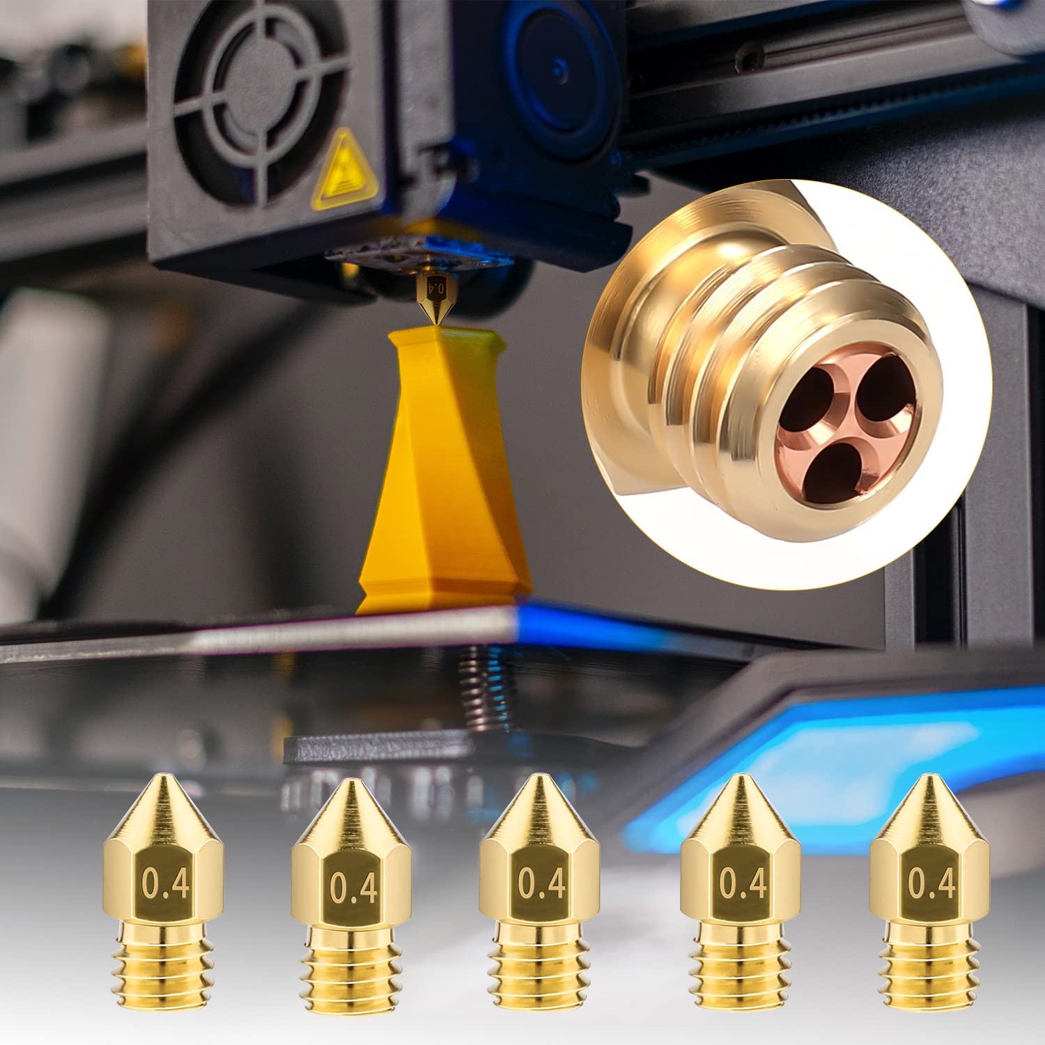 Amazon.co.jp: 3Dプリンターノズル 1.75mmフィラメント用 ハイフロー