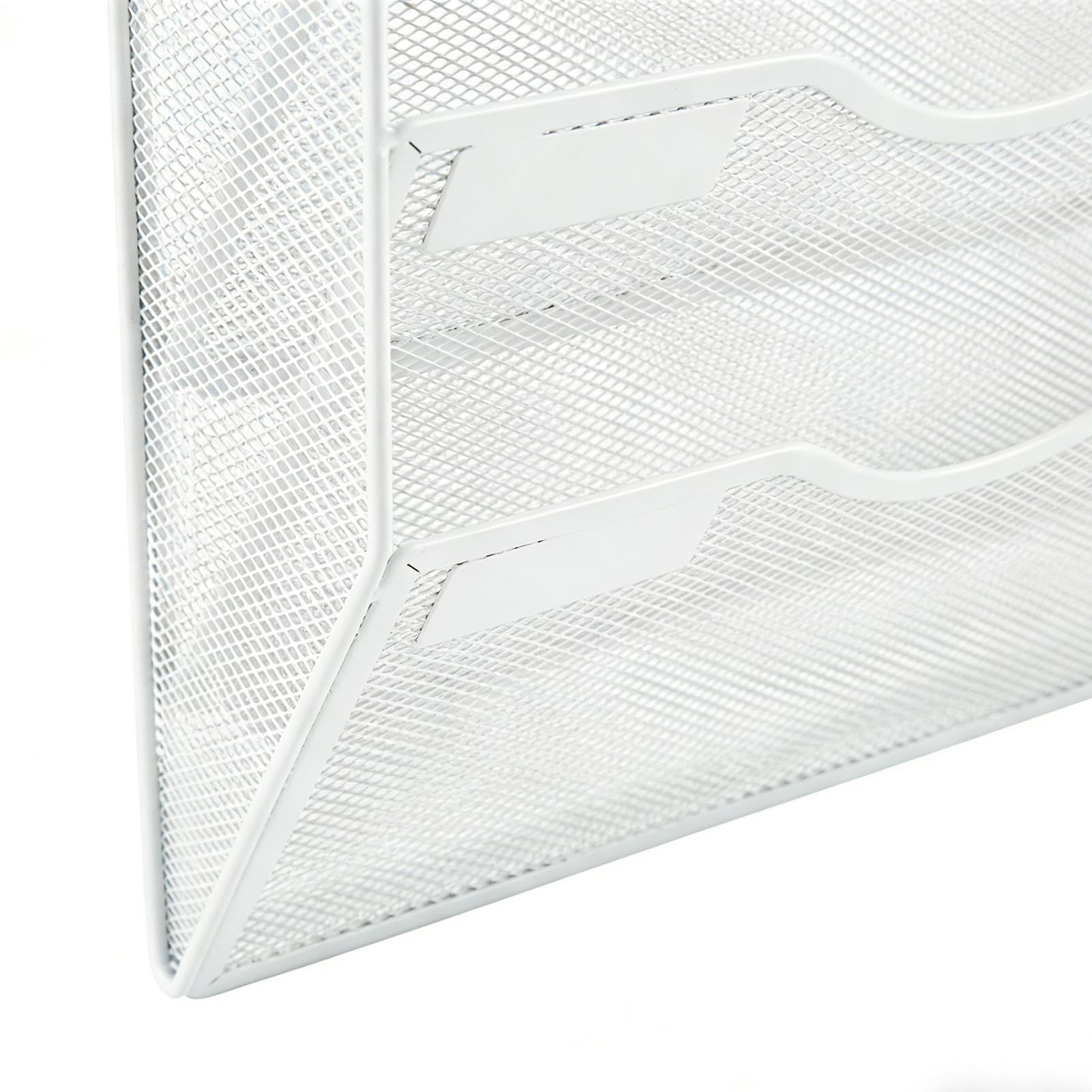 Organizer per documenti da parete, scaffale metallico a 3 livelli con
