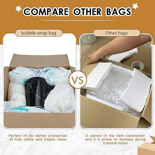 Miniatura 6 de Bolsa de espuma para envío, paquete de 8 prácticas bolsas de embalaje de espuma de expansión de temperatura ambiente, paquete instantáneo de llenado