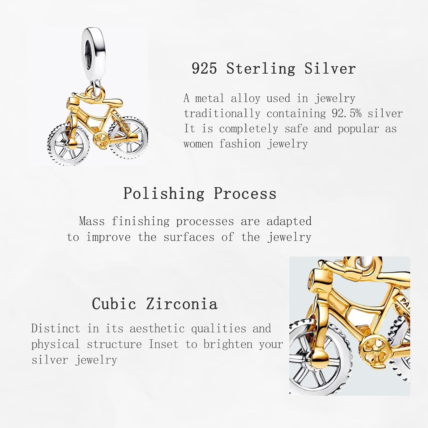 Charms Beads 925 Sterling Silver Gold Leaf Travel Friend Love Family Dangle Pendant with 5A Cubic fits for Charms Bracelets for Woman Valentine's Day Mother's Day Christmas Birthday Gift - Image 4