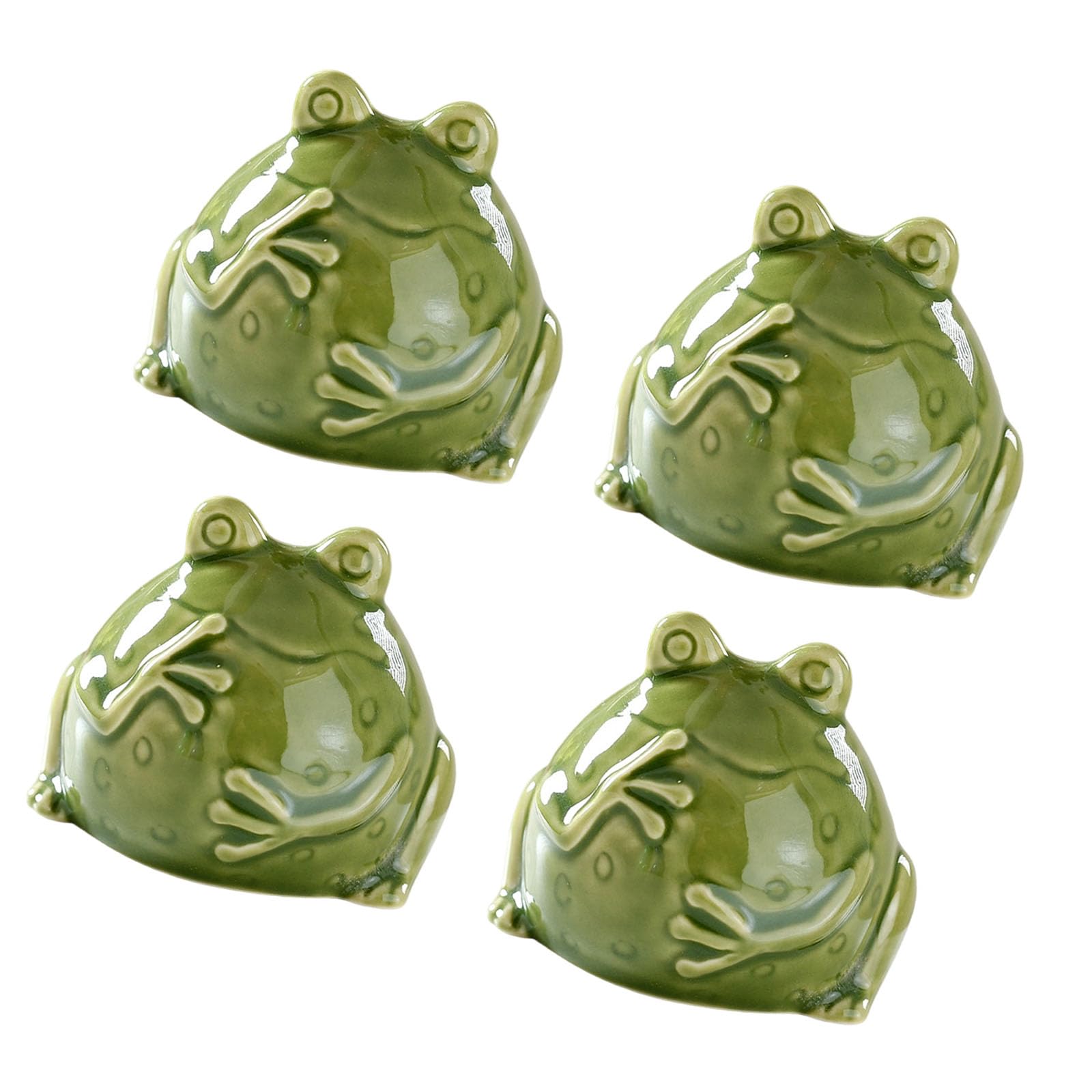 Fazvncv Seaweed Green Whimsical Marine Design Toilet Bolt Cover Set 4Pcs Ceramic Bathroom Decoration Items Novelty Bathroom Hardware