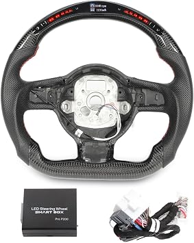 Carbon Fiber LED Display Shift Lights Racing Steering Wheel for 42 S RS 8J 2007-2015