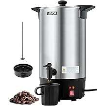 VEVOR Commercial Coffee Urn, 60 Cup 9 L Hot Beverage Dispenser with Dripless Faucet, Quick-Brewing Stainless Steel Large Commercial Coffee Maker, for Catering, Business, Party, Church &amp; Restaurant