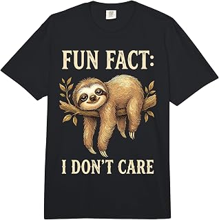Funny Sarcastic Saying Fun Fact I Don't Care Comfort Colors Adult Heavyweight T-Shirt