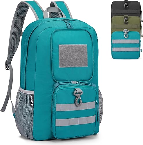 Miniatura 1 de G4Free Mochila ligera plegable de 30L para viajes de senderismo, mochila plegable resistente al agua para hombres y mujeres, Azul pavo real, 30 L,